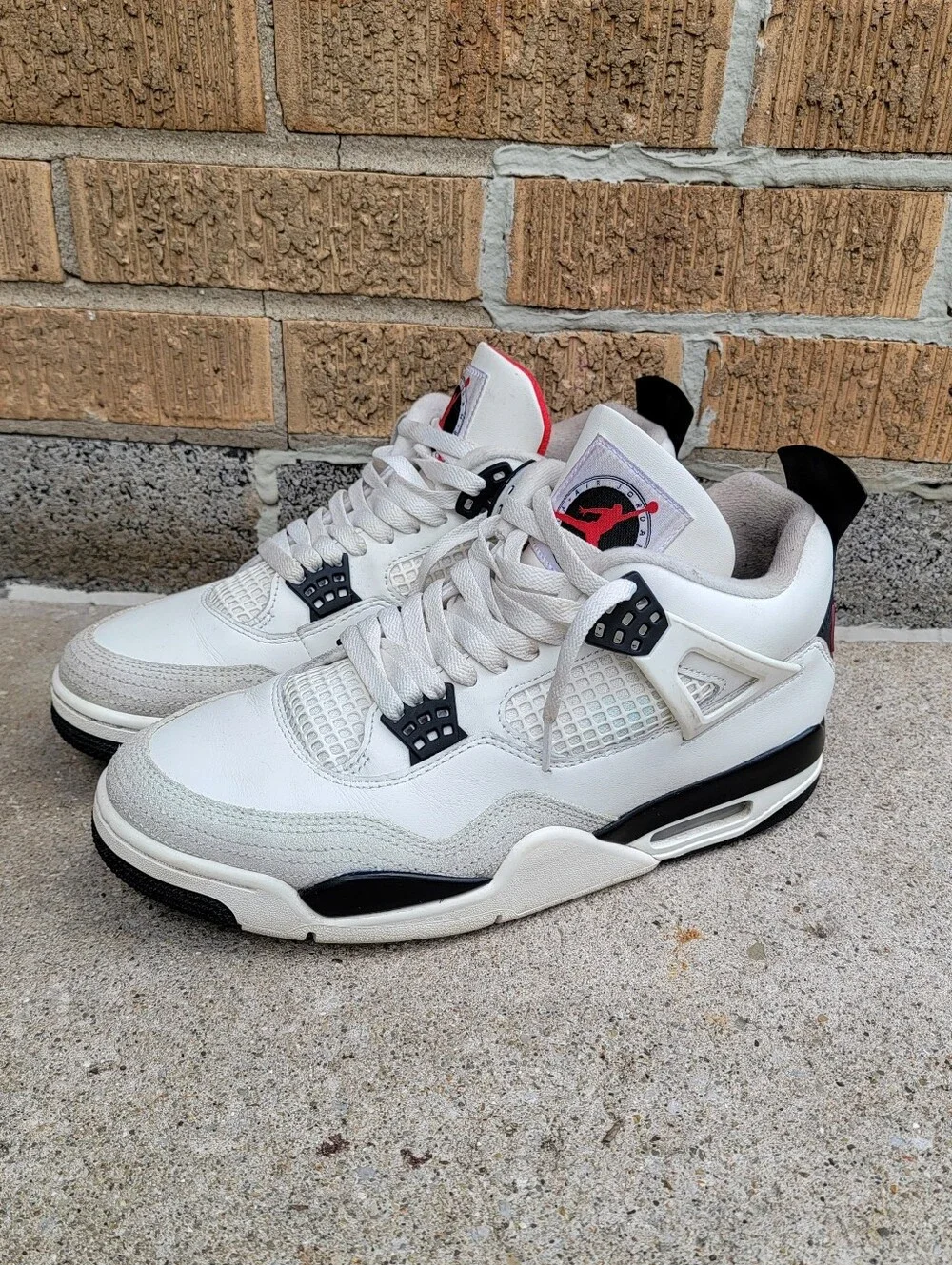 Air Jordan 4 Retro OG Fight Club Blacj White Mens Sneakers 11